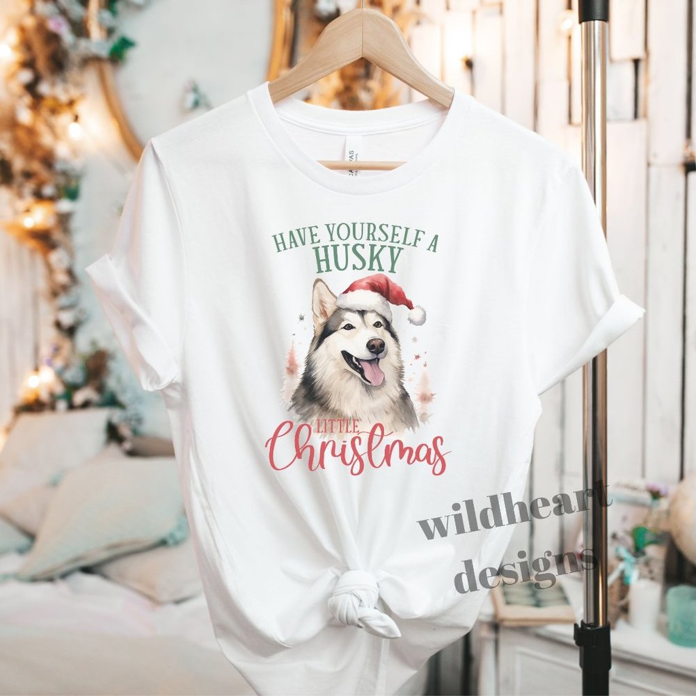 Have Yourself A Husky Christmas Short Sleeve Christmas Shirt, Husky Shirt XS-2X